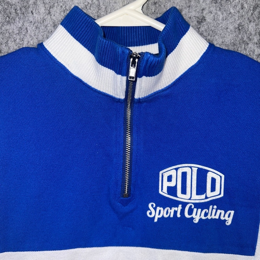 Polo Sport Ralph Lauren Men's Cycling Team Jersey Red White Blue Small LXVII - Picture 4 of 10